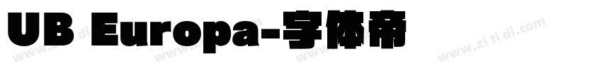 UB Europa字体转换